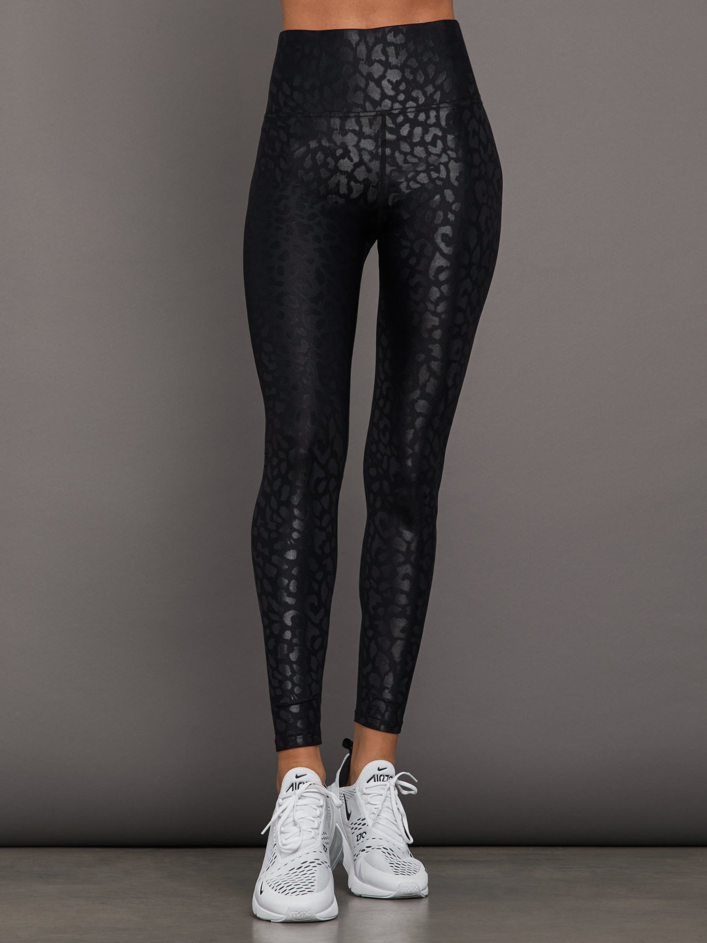 Carbon38 Animal Leopard Print High Waisted Full Length Compression
