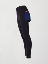 Pleated Skirt Legging in Melt - Black / Navy