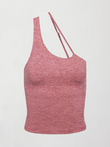 One Shoulder Convertible Tank in Heather Melt - Hawthorn Rose Heather