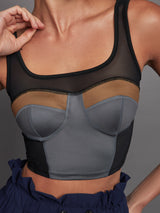 Aerial Gloss Bustier - Alloy
