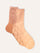 One Ribbed Laminated Sock - Rosa