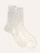 One Ribbed Laminated Sock - Silver