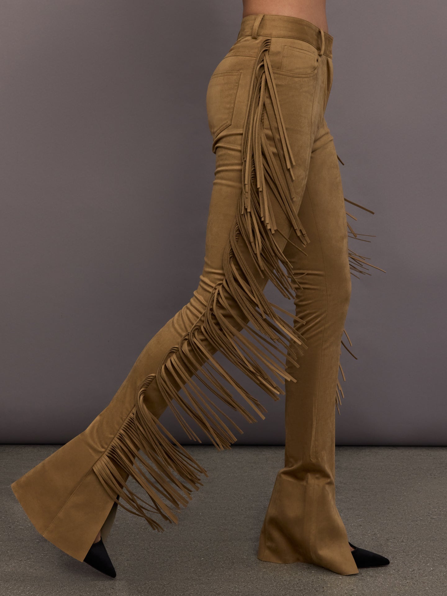 Fringe Spat Jeans - Camel – Carbon38