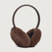 Faux Mink & Leather Earmuffs - Chestnut