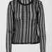 L/S Linear Mesh Fitted Top - BLACK