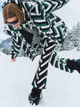 Cortina Ski Parka - Waffle Print - Green