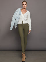 Celeste Boucle V Neck Cardi - Chalk