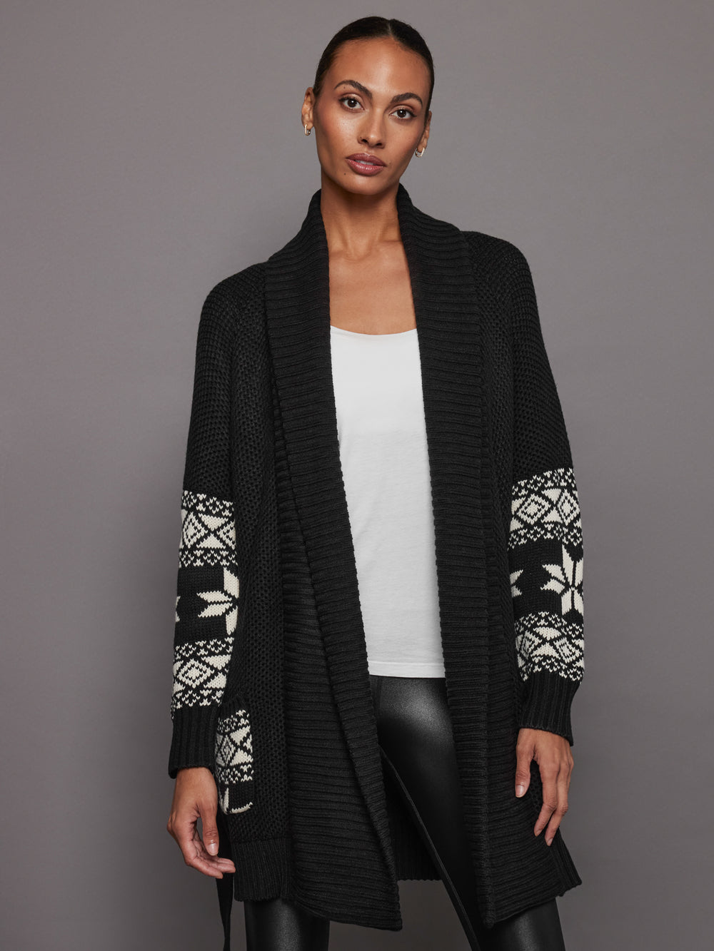 Shiloh Southwestern Cardi - Black