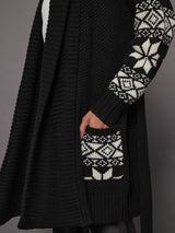 Shiloh Southwestern Cardi - Black