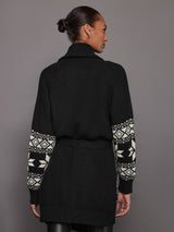 Shiloh Southwestern Cardi - Black