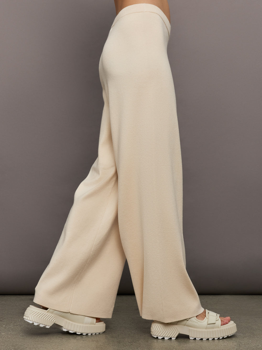 Megan Wide Leg Pants - Sand Dollar