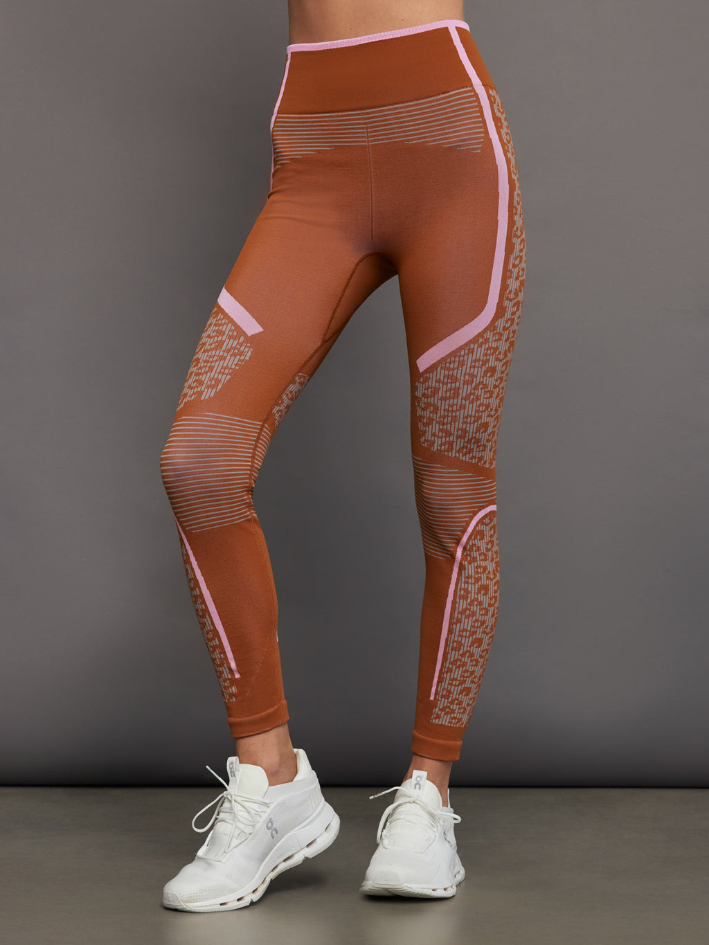 adidas By Stella McCartney Truestrength Stretch Recycled Jacquard-knit  Leggings in Orange