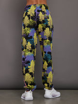 aSMC Sweatpant printed - black shock slime deep lilac blue bay-smc