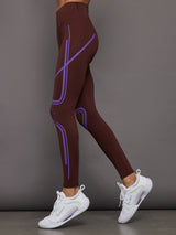 aSMC TruePace Running Leggings - bitter chocolate-smc