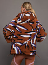 aSMC Jacquard Fleece - dark caramel sac/white/deep lilac/black