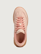 Court Boost Performance Tennis Shoe in Soft Powder, top view.