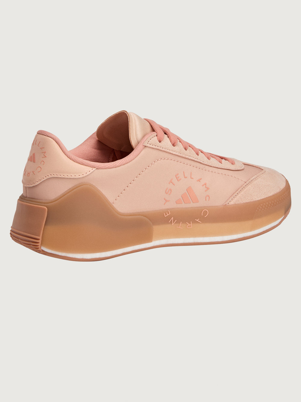 Court Boost Performance Tennis Shoe in Soft Powder, angled back view.