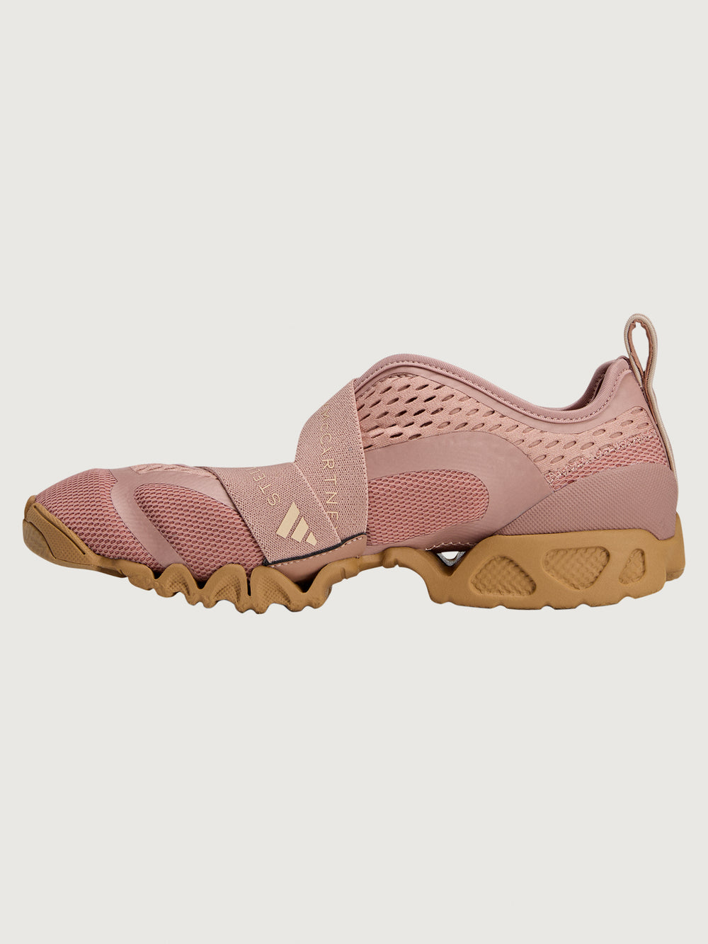 Sportswear X ballerina training shoe in Brown Mauve, medial side view.