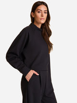 Phoebe Mock Knit - BLACK