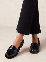 Terrane Black Leather Loafers - Black