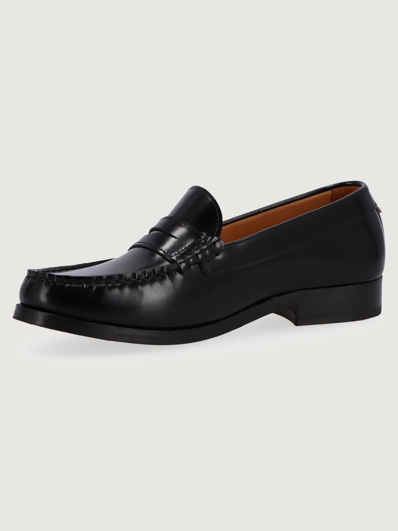 Terrane Black Leather Loafers - Black