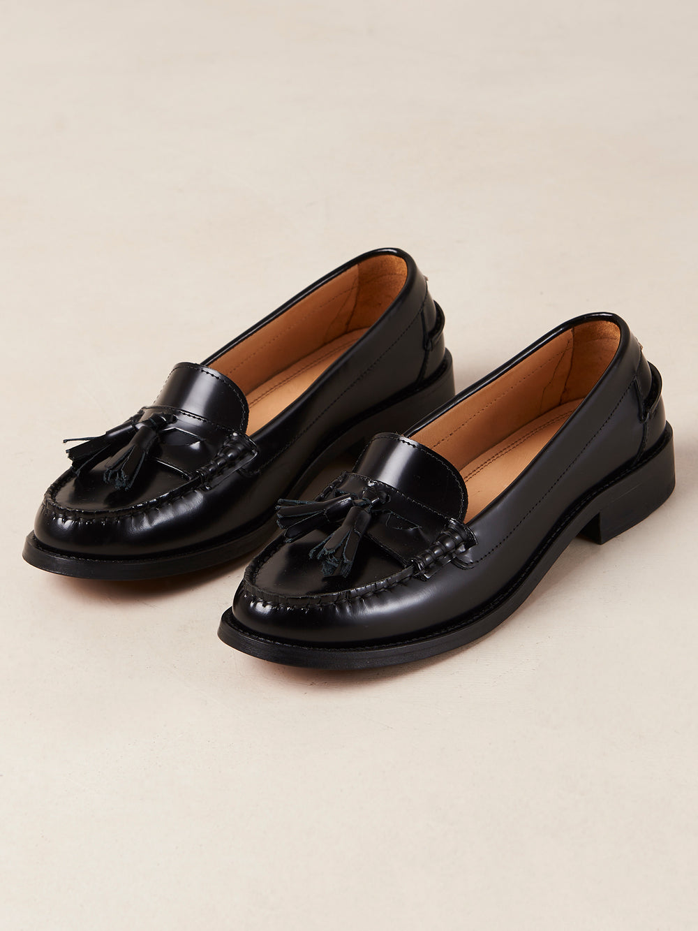 Terrane Black Leather Loafers - Black