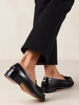 Terrane Black Leather Loafers - Black