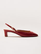 Lindy Bliss Red Leather Pumps - Red