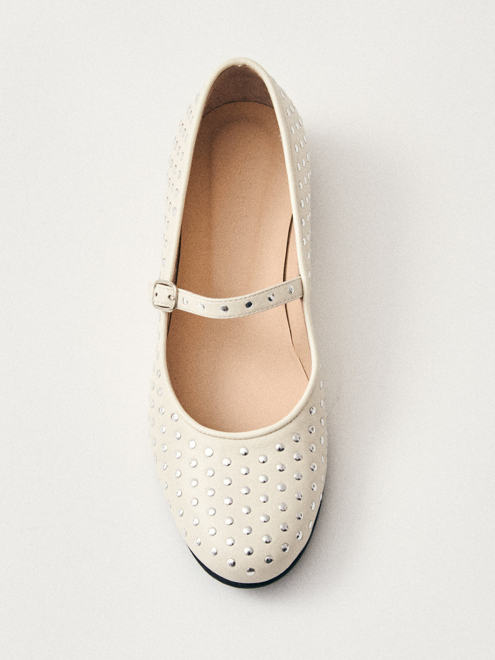 Lucien Leather Ballet Flats - White