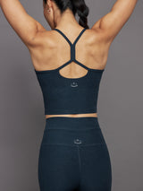 Spacedye Slim Racerback Cropped Tank - Nocturnal Navy