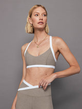 SPACEDYE OUTLINES BRA - BIRCH/CLOUD WHITE