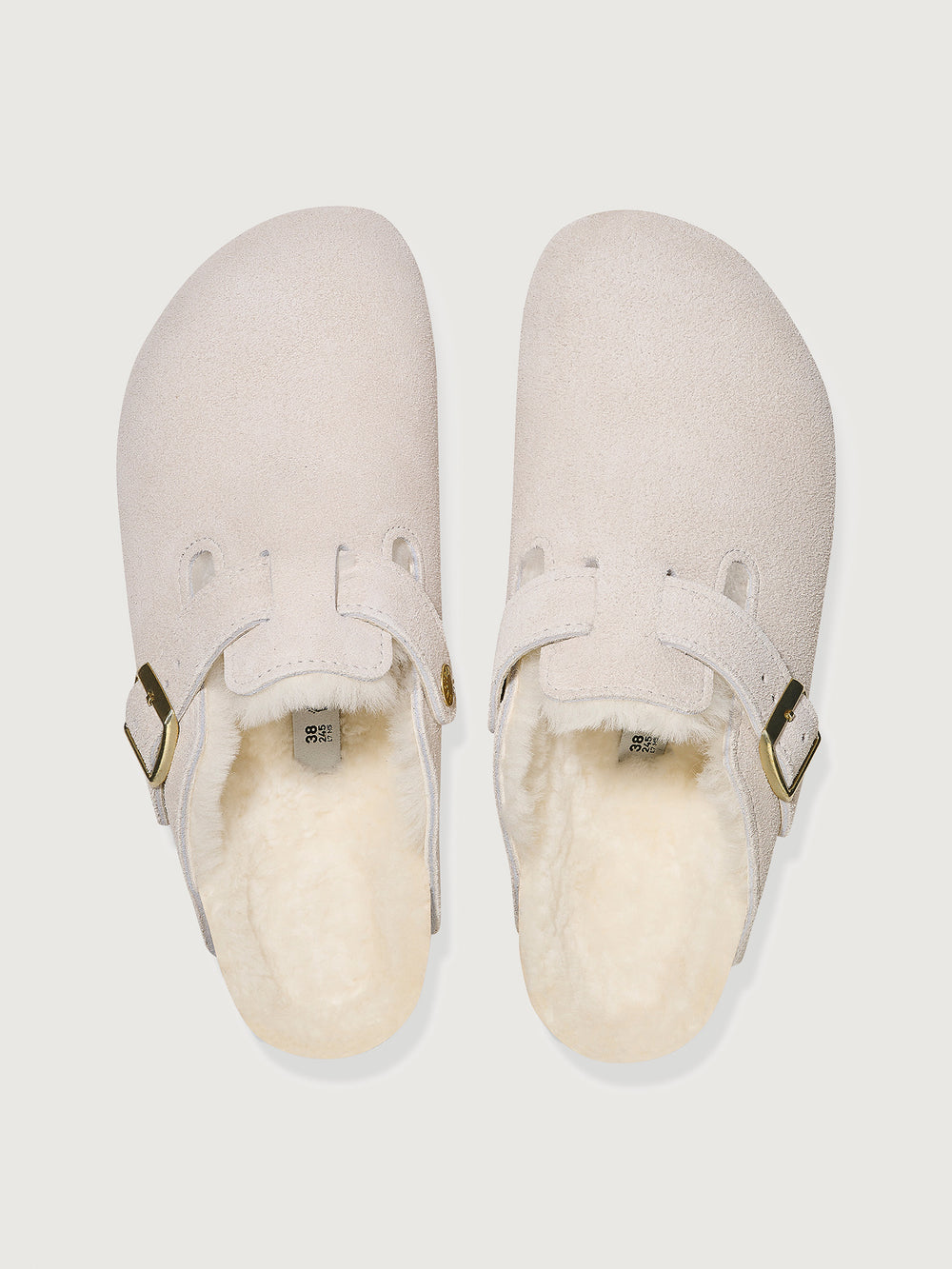 Boston - Antique White Suede/ Shearling