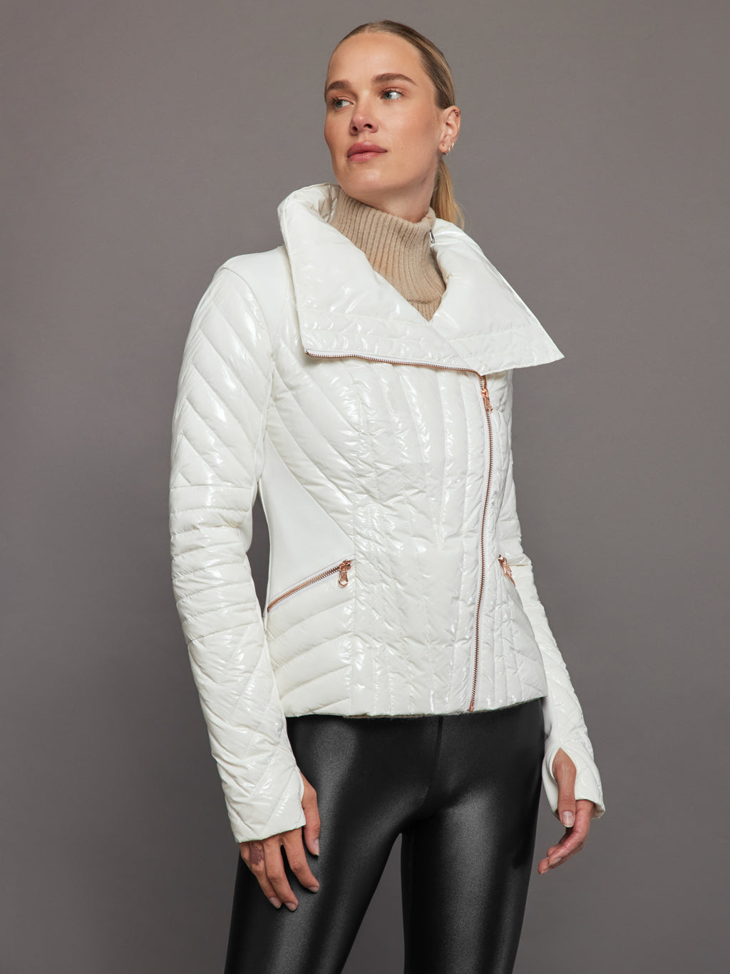 Gold Motion Panel Puffer Optic White Carbon38