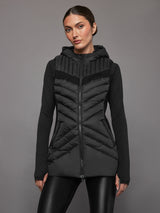 Elongated Puffer Vest - Black