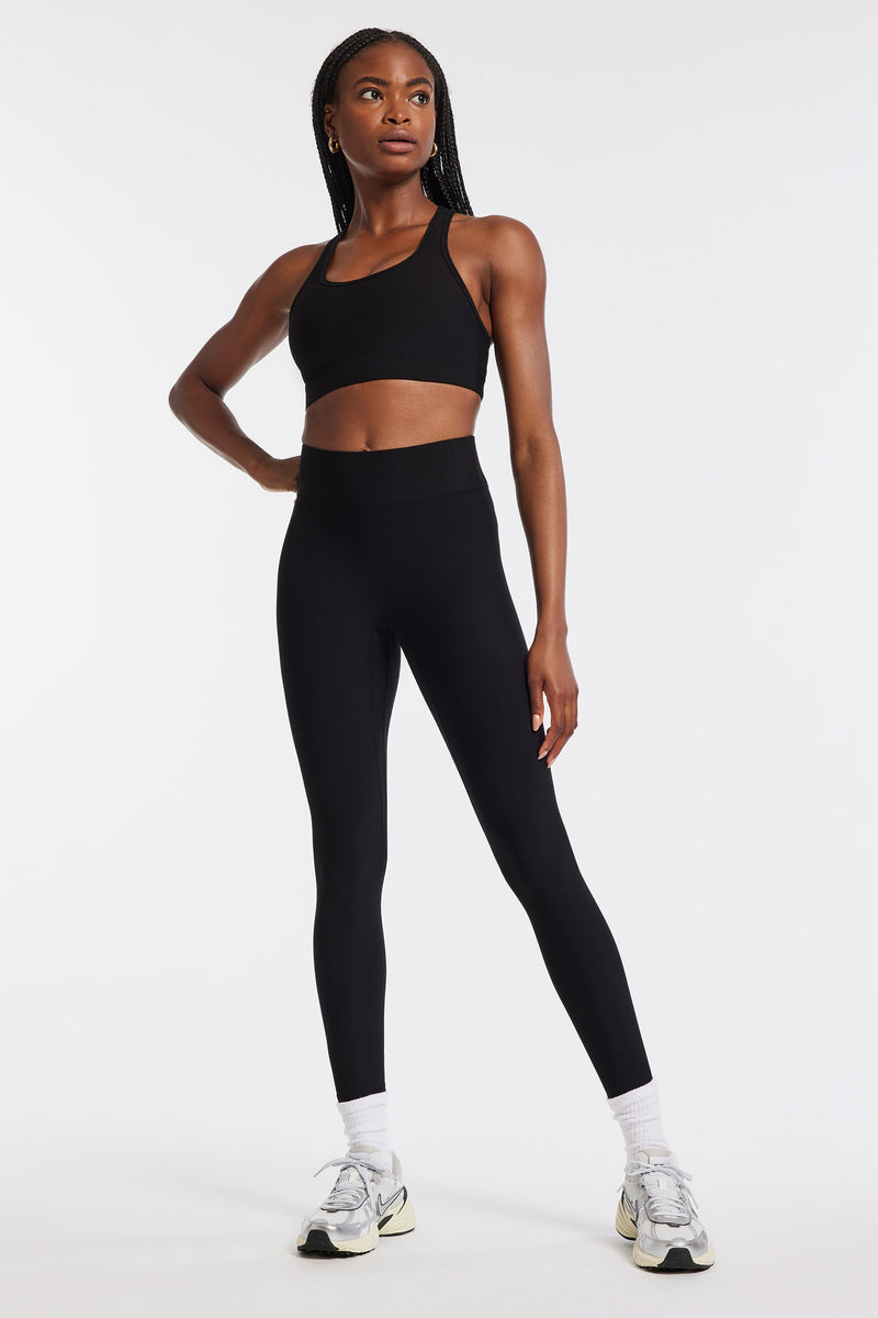 Center Stage Rib Legging - Black