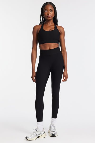 Center Stage Rib Legging - Black