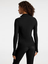 Pro Fleece 1/4 Zip Long Sleeve Top - Black