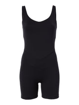 V-Neck Tempo Short Catsuit - Black