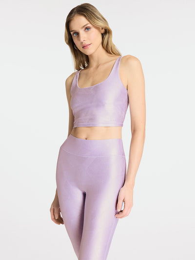 Tempo Crop Geo Jacquard Bra - Lilac Haze