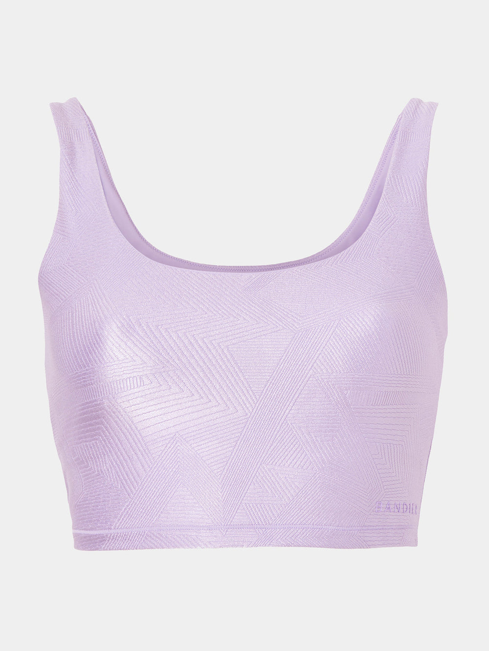 Tempo Crop Geo Jacquard Bra - Lilac Haze