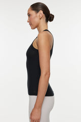 Rivington Ribbed Tank - Black