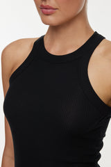 Rivington Ribbed Tank - Black