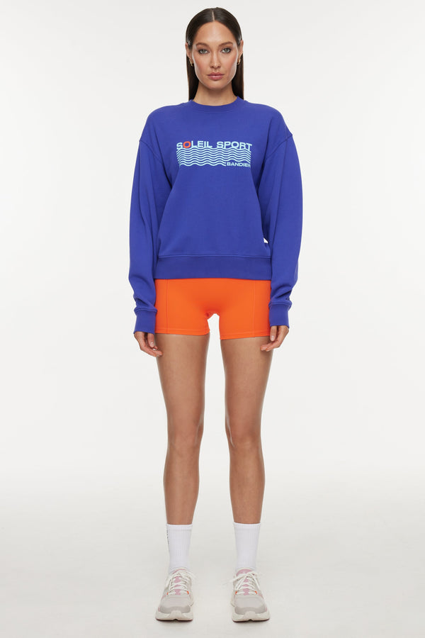 Classic Soleil Sport Crew Neck Sweatshirt - Spectrum Blue