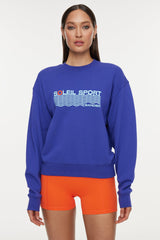 Classic Soleil Sport Crew Neck Sweatshirt - Spectrum Blue