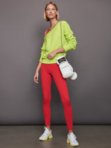 Center Stage Contrast Legging - Lollipop/Tango Red