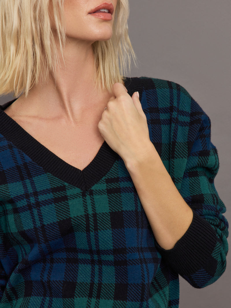 Joey Sweater - Wintergreen Plaid