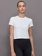 Bowery Boxy Weekend Cotton Tee - White