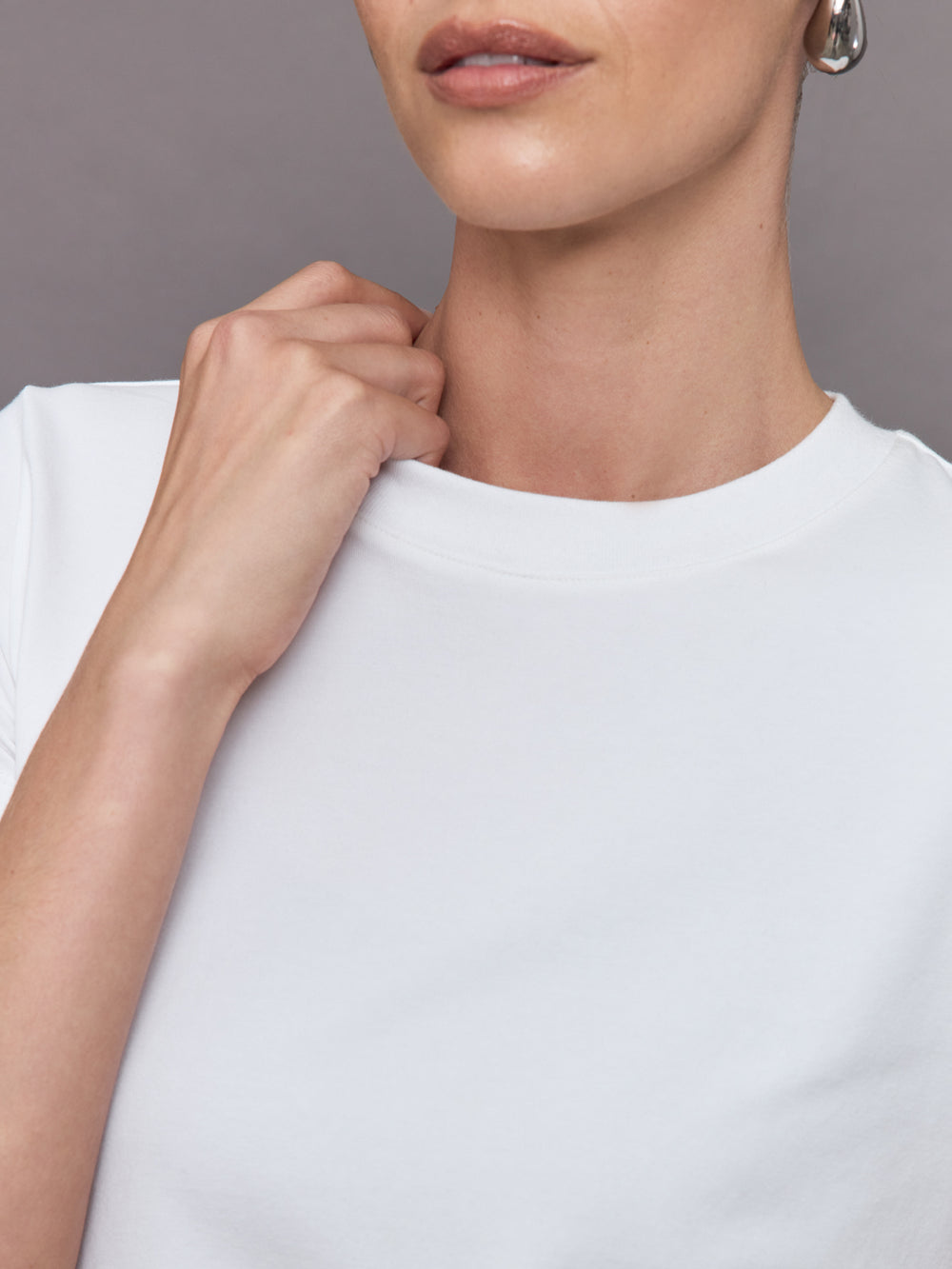 Bowery Boxy Weekend Cotton Tee - White