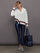 Regular Rise 7/8 Legging in Takara Shine - Navy Blazer