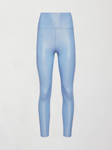 Flat lay of the High Rise 7/8 Legging in Takara Shine in Serenity showing full length silhouette.